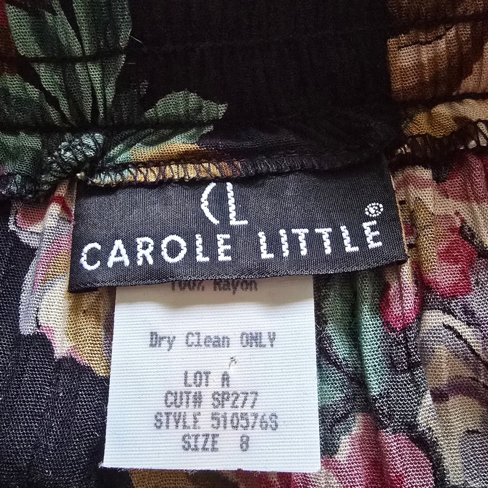 Gorgeous Vintage Carole Little Floral Mixed Print Set Blazer 10 Maxi Skirt 8 - Picture 8 of 16